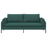 3-Seater Sofa Dark Green 222 x 81 x 89 cm Fabric 42048634