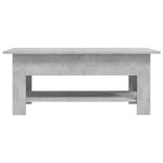 ZNTS Coffee Table Concrete Grey 102x55x42 cm Engineered Wood 810257