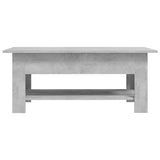 ZNTS Coffee Table Concrete Grey 102x55x42 cm Engineered Wood 810257