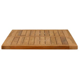 Table Top Rectangular Solid Teak Wood Natural 42033166