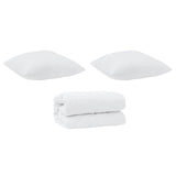 Duvet Set with Pillow 3 pcs White Microfiber and Down Feather 3378029