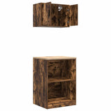 Garage Cabinets 2 pcs Smoked Oak Engineered Wood 3328282