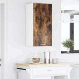 Hanging Cabinet with Door Smoked Oak and White 40 x 31 x 80 cm 884262