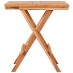 3 Piece Folding Bistro Set Solid Teak Wood 48997