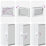Basement Window Internal Colour White RISOR 85 x 55 cm 42047848