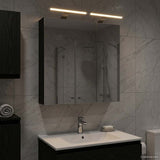 Bathroom Mirror Cabinet Black Oak 60 x 14.5 x 70 cm 889064