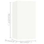 ZNTS 4 Piece TV Cabinet Set White Engineered Wood 3078677