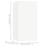 4 Piece TV Cabinet Set White Engineered Wood 3078677