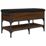 Shoe Bench Brown Oak 82x42x45 cm Engineered Wood 835196