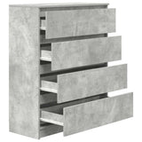 Sideboard Concrete Grey 80x35x99 cm Engineered Wood 3328483