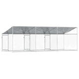 Dog Cage with Roof and Doors Grey 6x2x2 m Galvanised Steel 3209564