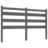 Bed Headboard Grey 186x4x100 cm Solid Wood Pine 818437
