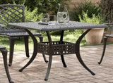 Garden Table Black 80x80x75 cm Cast Aluminium 4002812