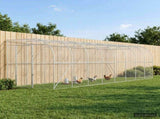 Against Wall Chicken Coop Silver 800 x 200 x 215 cm 3434733
