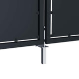 144527 Garden Gate Steel 300x175 cm Anthracite