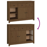 Sideboard Honey Brown 100x35x74 cm Solid Wood Pine 814557
