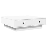 ZNTS Coffee Table White 90x90x28 cm Engineered Wood 848087