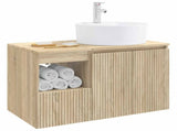 Bathroom Furniture Set 2 pcs Sonoma Oak Engineered Wood 3404076