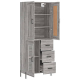 Highboard Grey Sonoma 69.5x34x180 cm Engineered Wood 3199951