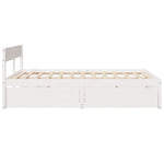 Bed Frame without Mattress White 160x200 cm Solid Wood Pine 3282343