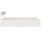 Bed Frame without Mattress White 160x200 cm Solid Wood Pine 3282343