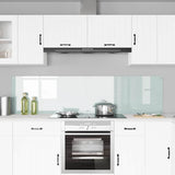 Kitchen Backsplash 2 pcs White 100 x 50 cm Tempered Glass 3415528