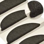 ZNTS Stair Mats Self-adhesive 30 pcs Anthracite 56x17x3 cm 3365687