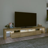 TV Cabinet with LED Lights Sonoma Oak 230x36.5x40 cm 3152788