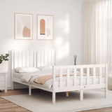 Bed Frame without Mattress White 120x200 cm Solid Wood Pine 3192942
