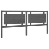Bed Headboard Grey 205.5x4x100 cm Solid Pine Wood 817962