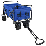 Folding Wagon Blue 89 x 63 x 96 cm Steel and Polyester Oxford 42020657