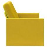 2 Seater Sofa Yellow 130 x 81 x 82 cm Velvet 42041061