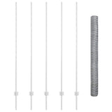 Welded Wire Fence 10 x 1.5 m Hot-Dip Galvanised Steel 3336977