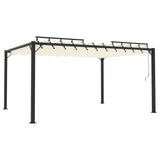 Gazebo with Louvered Roof 3x4 m Cream Fabric and Aluminium 313927