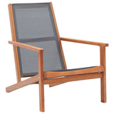 Garden Chair Grey Solid eucalyptus wood Medium Garden Chair 48695