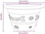 Plant Pots 24 pcs Brick Red 39 x 32 cm Plastic 3403284