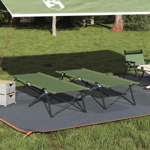 Folding Camping Bed Folding 2 pcs Amy yellow 206 x 76 x 74 cm 42003172