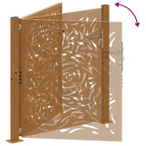 Garden Gate 100x100 cm Weathering Steel Flame Design 4100994