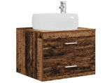 Bathroom Furniture Set 5 pcs Old Wood Engineered Wood and Glass 3407037