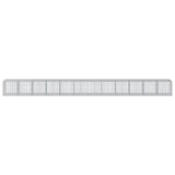 Gabion Basket with Cover 1200x100x100 cm Galvanised Iron 3295212