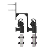 Sliding Door Hardware Kit 213,5 cm Steel Black 3295736