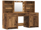 Dressing Table Set with Drawer 3 pcs Old Wood Engineered Wood 3334297