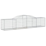 Arched Gabion Baskets 7 pcs 300x50x60/80 cm Galvanised Iron 3146670