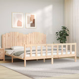 Bed Frame without Mattress 200x200 cm Solid Wood Pine 3192316