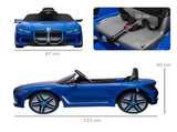 BMW i4 Licensed 12V Kids Electric Ride-On Car, Blue T3398P348392