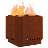 Smokeless Fire Pit Brown 58 x 58 x 51 cm Weathering Steel 858975