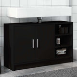 Sink Cabinet Black 90x29x55 cm Engineered Wood 848123