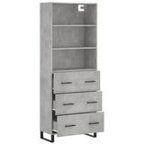 Highboard Concrete Grey 69.5x34x180 cm Engineered Wood 3189409