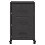 Bedside Cabinet Black 36x39x59 cm Steel 846728