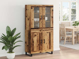 Highboard 2 pcs Old Wood Engineered Wood 3415643